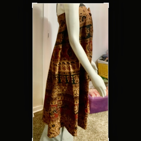 BOHO WRAP SKIRT~100% SOFT INDIA COTTON~HANDMADE - Picture 2 of 9